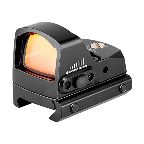 AOMEKIE Red Dot Sight Air Rifle 3 MOA Compact Holographic Sight Reflex Sight Low Mount Direct Mount Optional Riser Mount for Hunting