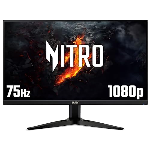Acer KG241YAbii 23,8 Zoll Full HD Gaming Monitor (VA Panel, FreeSync, 75Hz, 1ms, HDMI, VGA, Schwarz)