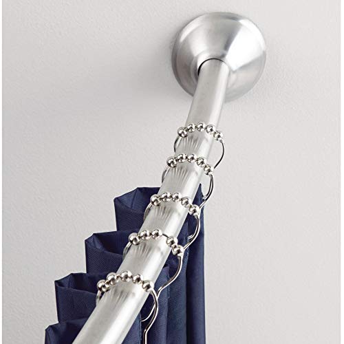 iDesign 78970RB21 Curved Metal Shower Curtain Rod, Adjustable
