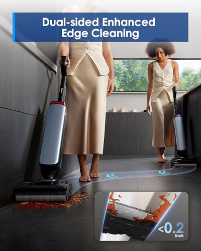 Tineco Floor One S9 Artist Pro Wet Dry Vacuum Cleaner, 22kPa Suction, 360° SmoothDrive, Anti-Tangle Design, 85℃ Flashdry, 75 Min Runtime, Dual-Edge Cleaning, 180° Lay-Flat