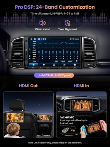 ATOTO A6 Pro A6Y2721PRB 2 DIN Android Car Navigation Stereo 2X Bluetooth with aptX Fast Phone Charging / Ultra Preamp - In Dash Entertainment Multimedia Radio, WiFi, Support 256G SD