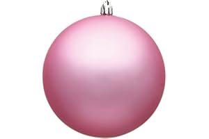 Vickerman 483640-4" Pink Matte Ball Christmas Tree Ornament (6 pack) (N591079DMV)