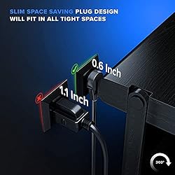 Maximm Cable 8 Ft 360° Rotating Flat Plug