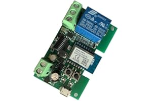 HUACAOE Tuya 1CH Smart Life WiFi Momentary Inching Relay Self-Locking Switch Module,DC 7-32V/USB 5V WiFi RF Bluetooth Relay,DIY Smart Home,Compatible with Alexa Goolge Home