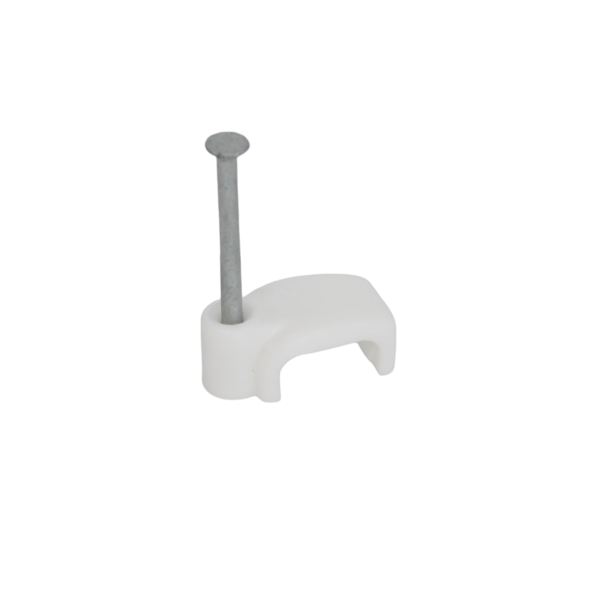 REULIN T&E 2.5mm Cable Clips 10 x 5 With 2.7 Cm Long Pin, for Outdoor and Indoor Use, 100 Pack of Wire Management Clips (White, 2.5mm - T&E)