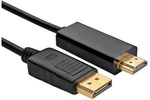 2 Pack DisplayPort DP to HDMI Male to Male Display Port Cable Cord Adapter Converter 6F