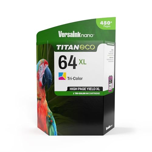 VersaInk-Nano 64 XL Titan ECO High-Yield TRI-Color Ink Cartridge Replacement of…