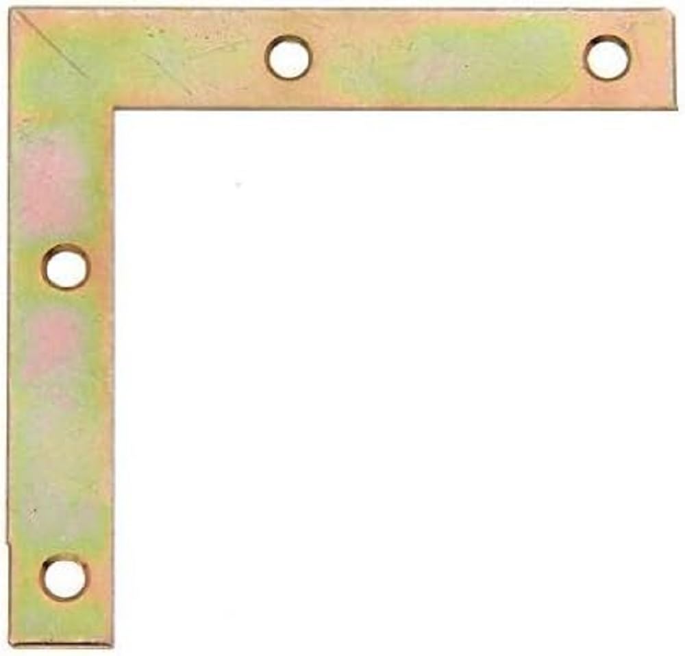 Furniture Angle Bracket Large Pack Yellow-Galvanised 75 x 75 x 12 mm / 8 STK.
