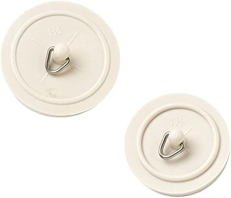 Merriway BH03430 38mm 45mm Basin Bath Plugs Stoppers White Pack 2