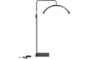 ebrlaxin Lash Lamp for Eyelash Extensions - LED Half Moon Light for Tattoo Artists, Nail Tech, Esthetician - Cool, Warm Lighting Lamp with Adjustable Brightness & Height - with Phone Holder…