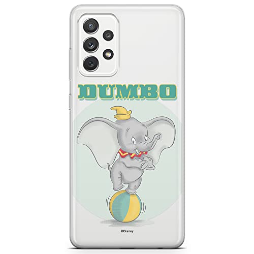 Funda para teléfono móvil de ERT GROUP para Samsung A72 5G Original y con Licencia Oficial de Disney con diseño Dumbo 006 Adaptada a la Forma del teléfono móvil, parcialmente Transparente