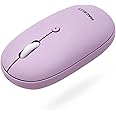 Macally Bluetooth Mouse Purple | Wireless Mouse | iPad Mouse Bluetooth (Comfortable and Quiet) Enjoy Strong Connection with Wireless Mouse for Laptop, Mac Pro/Mini, MacBook, Pro/Air, iMac