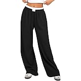 ONLYSTORY Women Pajama Pants Striped Wide Leg Elastic Waist Lounge Pj Bottoms Sleepwear