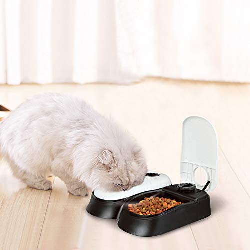 PAWISE Automatic Cat Feeders 2 Meal Automatic Dog Feeder,Dog / Cat Food