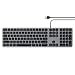 Satechi Aluminum USB Wired Keyboard with Numeric Keypad - Compatible with iMac Pro, iMac, 2018 Mac Mini, 2018 MacBook Pro/Air and MacOS Devices (English, Space Gray) primary