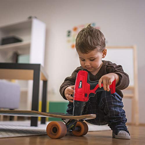 Young Choi's Kids Size Power Construction Toy Pack Tool Play Realistic Drill with Sound, Toddlers Pretend Play Yard Work Lawn Equipment Plastic Drill Toy for Boys Garden Tool - Thumbnail 3