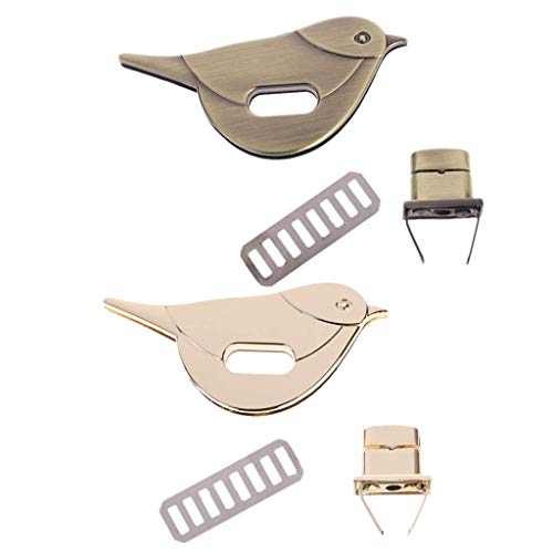 SimpleLif Bird Shape Clasp Turn Lock Twist Locks Metal Hardware for DIY Handbag Bag Purse Accessories Closure for Bag DIY Buckle