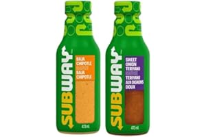 Baja Chipotle, Onion Teriyaki - 437ml each - Compatible with Subway Sauce (Pack of 2)