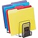 1InTheOffice Metal Incline Desktop File Sorter, Black Wire Mesh Step Sorter, 6 Compartments