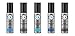 CA Perfume and Essential Oils Impression of (Creed Aventus+ Invictus + Issey Miyake + Mont Blanc Legend + Bvlgari Man) for Men (0.3 fl oz) x 5 Travel Size Roll on Valentine's day Gift