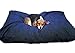 Dogbed4less Jumbo Orthopedic Extreme Comfort Memory Foam Dog Bed for Large Dog, Waterproof Internal Case and Machine Washable External Denim Cover, 55X47 Pet Pillow, Blue