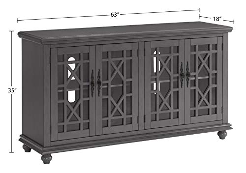 Martin Svensson Home Elegant TV Stand, 63" W x 35" H, Grey - Image 4