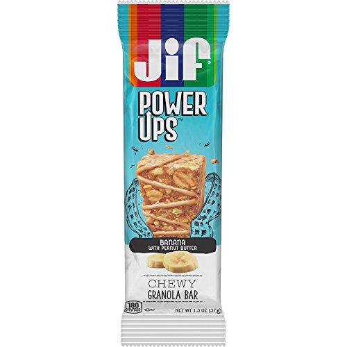 Jif Power Ups Chewy Granola Bars Peanut Butter and Banana, 40 Count