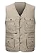 APTRO Men's 100% Cotton Outdoor Multi Pocket Vest Khaki US L (ASIN TAG 3XL)