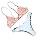RUUHEE Womens Push up Bikini Beach Swimsuit Low Waist Beachwear (Pink Small)