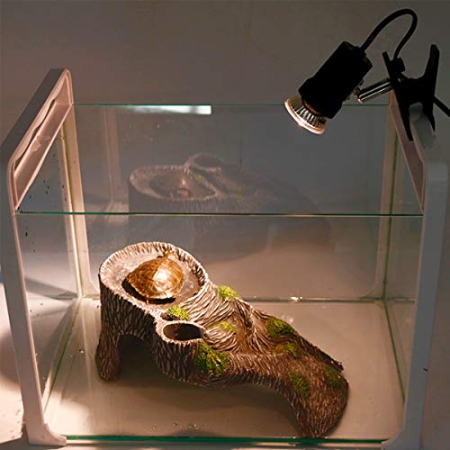 Flexible Heat Light Fixture Clamp Stand - Adjustable Reptile Basking Lamp Holder, Habitat Light Stand for UVB UVA Ceramic Infrared Heating Bulb on Turtle, Tortoise, Snake, Lizard Tank, Black - Thumbnail 5