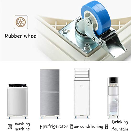 Trolley Appliance, Adjustable Movable for Dryer Washing Machine and Refrigerator Wine Rack,4Brake(Single-Wheel)