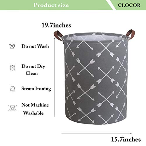 CLOCOR Collapsible Round Storage Bin /Large Storage Basket/Clothes
