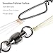Dr.Fish Ball Bearing Swivels with Snap, Snap Swivels Fishing Tackle Stainless Saltwater & Freshwater Coast Lock Fishing Clips Terminal Tackle Line Lure Leader Connector Accesories