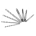 M3-M6 Machine Screw Plug Tap,Adjustable T-shaped Tap Wrench,Twist Drill Bits Tap Wrench Hand Tool Set(Pack of 9)