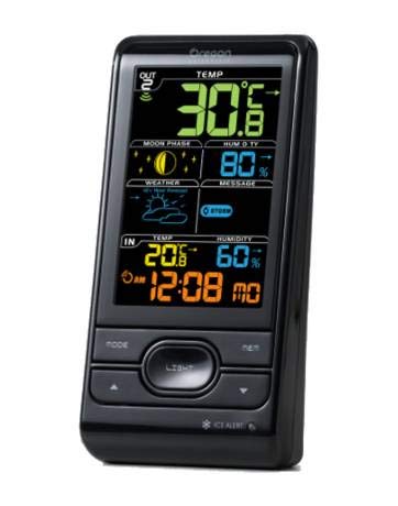 Oregon Scientific BAR208SX Advanced Wireless Weather Station with Humidity, Radio Controlled Clock and Weather Forecast - Color LCD Screen