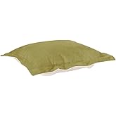 Howard Elliott Puff Ottoman Cushion With Cover, Square Replacement Cushion for Ottoman Sofa Furniture with 100% Natural Linen