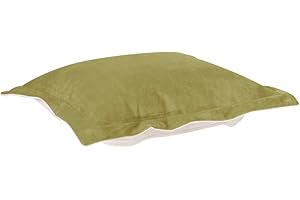 HOWARD ELLIOTT COLLECTION Howard Elliott Square Puff Ottoman Cushion Pillow Replacement Cover Exclusively Made for Howard Elliott Patio Puff Ottoman Furnitures, 100% Polyurethane Fabric Cover, Bella Moss