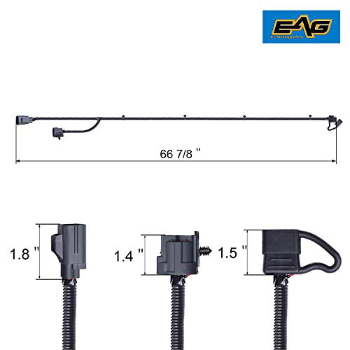 EAG 67 inch Trailer Hitch Wiring Harness Kit Single Fit for 0718