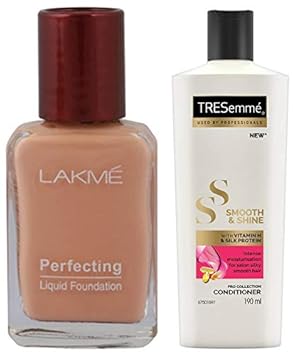 Lakme Perfecting Liquid Foundation, Pearl, 27ml & TRESemme Smooth and Shine Conditioner, 190ml