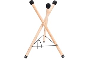 VICASKY Professional Wooden Tongue Drum Stand, Foldable Stable Tripod Hand Pan Drum Holder Bracket for Home Use Display Perfo