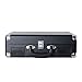 Musitrend Bluetooth Turntable Portable Suitcase Vinyl Records Player with Built-in Speakers, USB/SD Recorder, Rechargable battery, Headphone Jack, RCA line out, Black