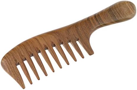 Natural Sandalwood Handmade Wooden Hair Comb for Healthy Glossy Smooth Hair Cleaning Professional Salon Styler Women | Size - Wide Teeth