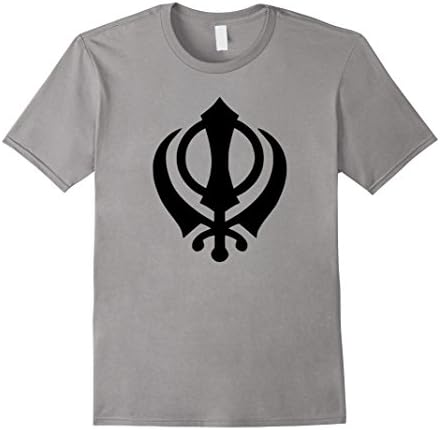 Khanda Sikh Symbol Flag - Sikh T-shirt (b)