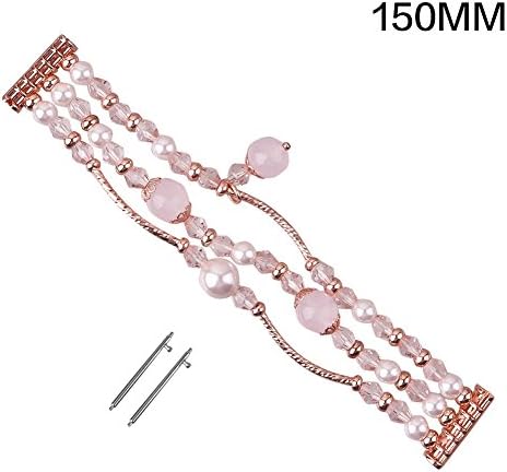Ronda Replacement Smartwatch Band Wristband Wrist Strap Agate strap For Fitbit Versa Smart Watch (Pink, L)
