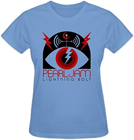 ESWNX Woman Pearl Jam Lightning Bolt Crewneck T-shirt Blue
