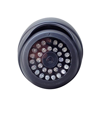 UniquExceptional UDC8-black, Indoor Dummy, Fake Dome Security Cameras with 30 Illuminating Nightime LEDs