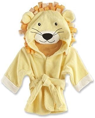 Terry Cloth Yellow Lion Hooded Bathrobe and Towel, 0-12 Months