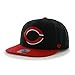 MLB Cincinnati Reds Sure Shot Two Tone Captain Wool Adjustable Hat, One Size, Black