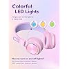 iClever Kids Bluetooth Headphones, Colorful Lights Headphones for Kids with MIC, Volume Control, Childrens Headphones…
