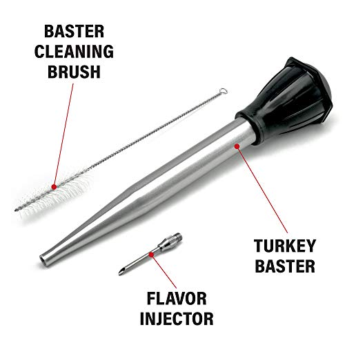 Bellemain Signature Turkey Baster Set w/Cleaning Brush Turkey Baster